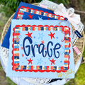Custom Red White & Blue Name Youth