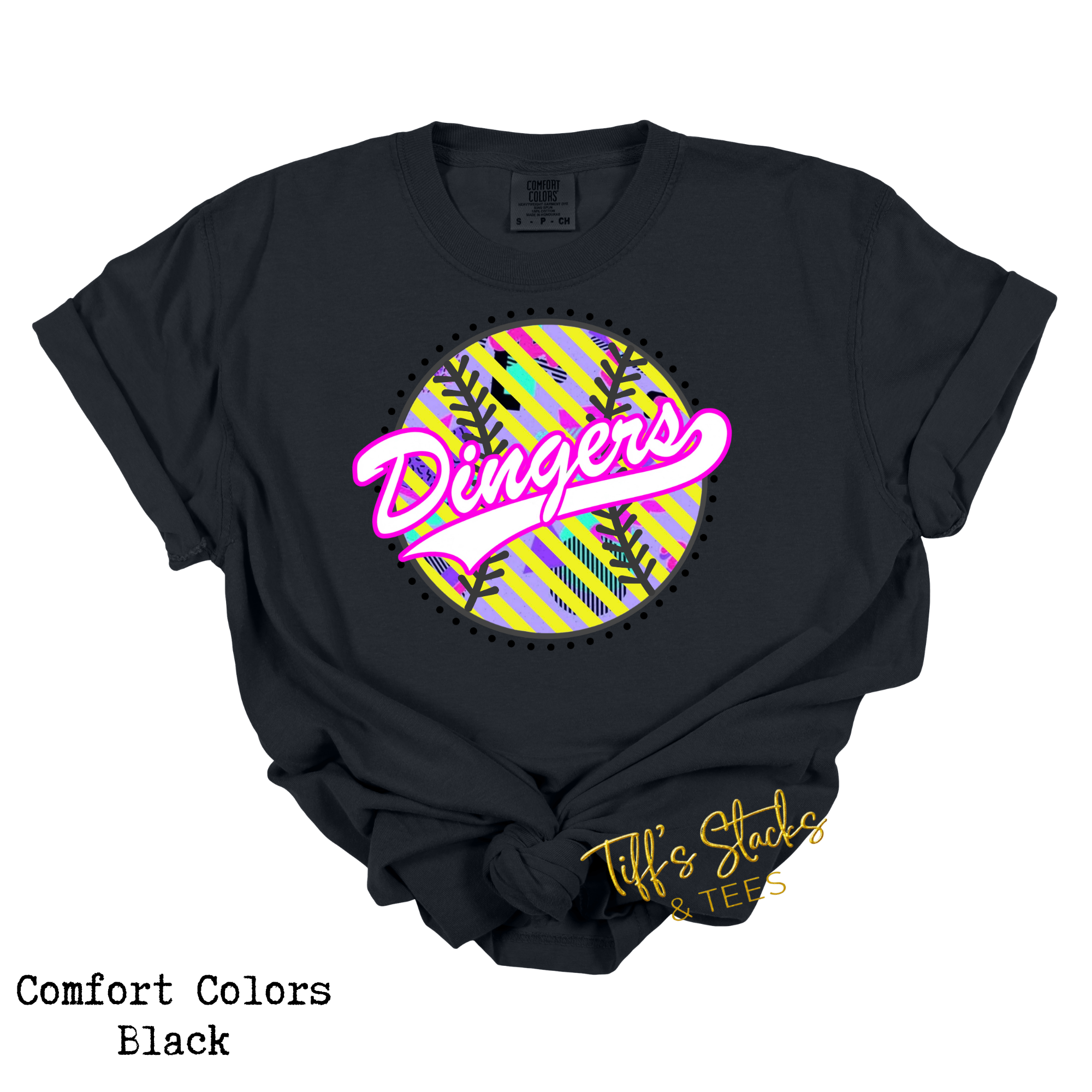 Dingers Pink Retro 90's w/ Baseball/Softball Youth
