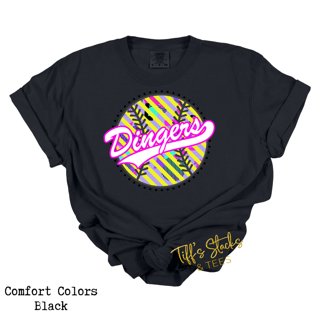 Dingers Pink Retro 90's w/ Baseball/Softball