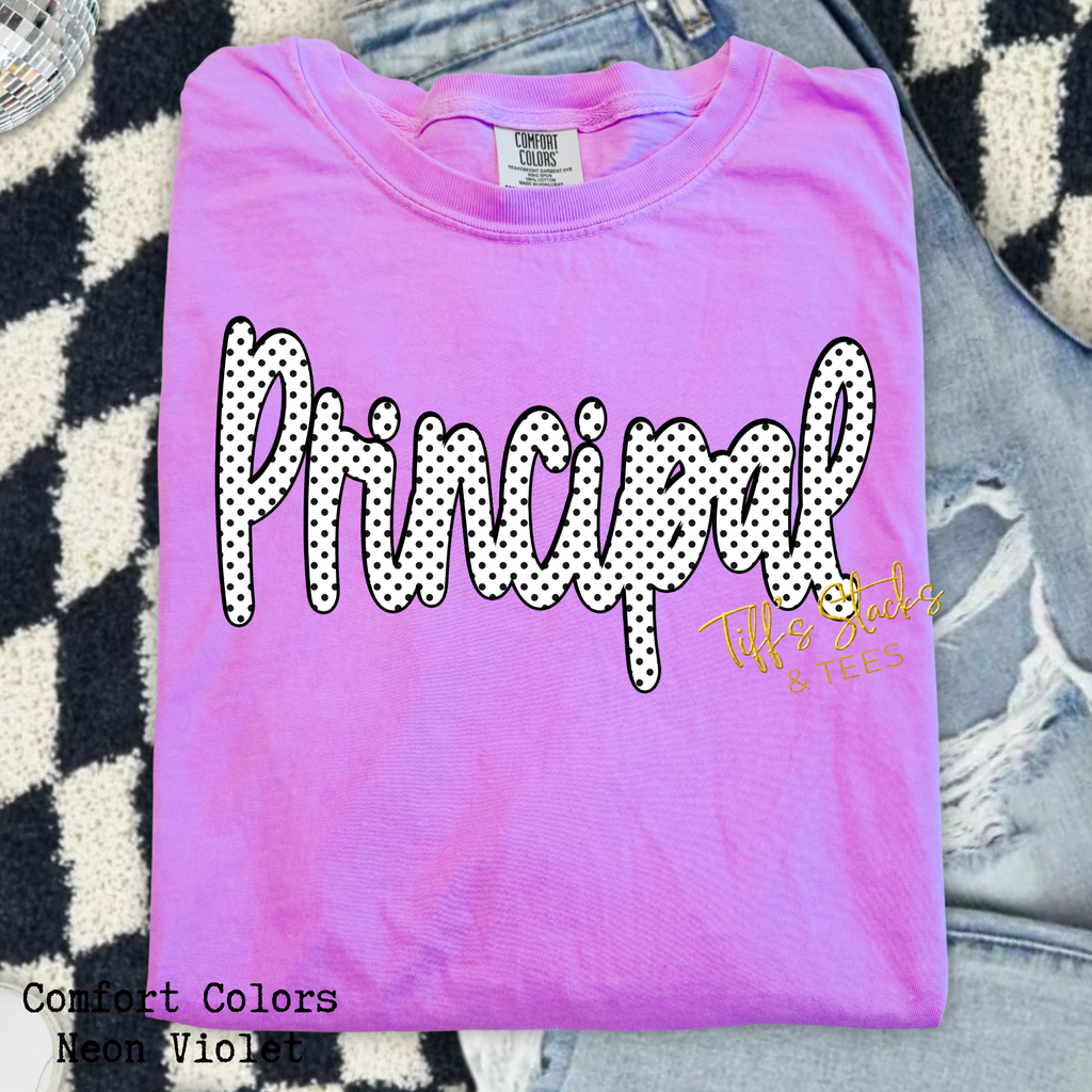Principal Black Polka Dot