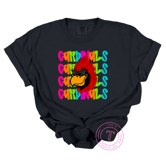 Cardinals Preppy Neon Mascot