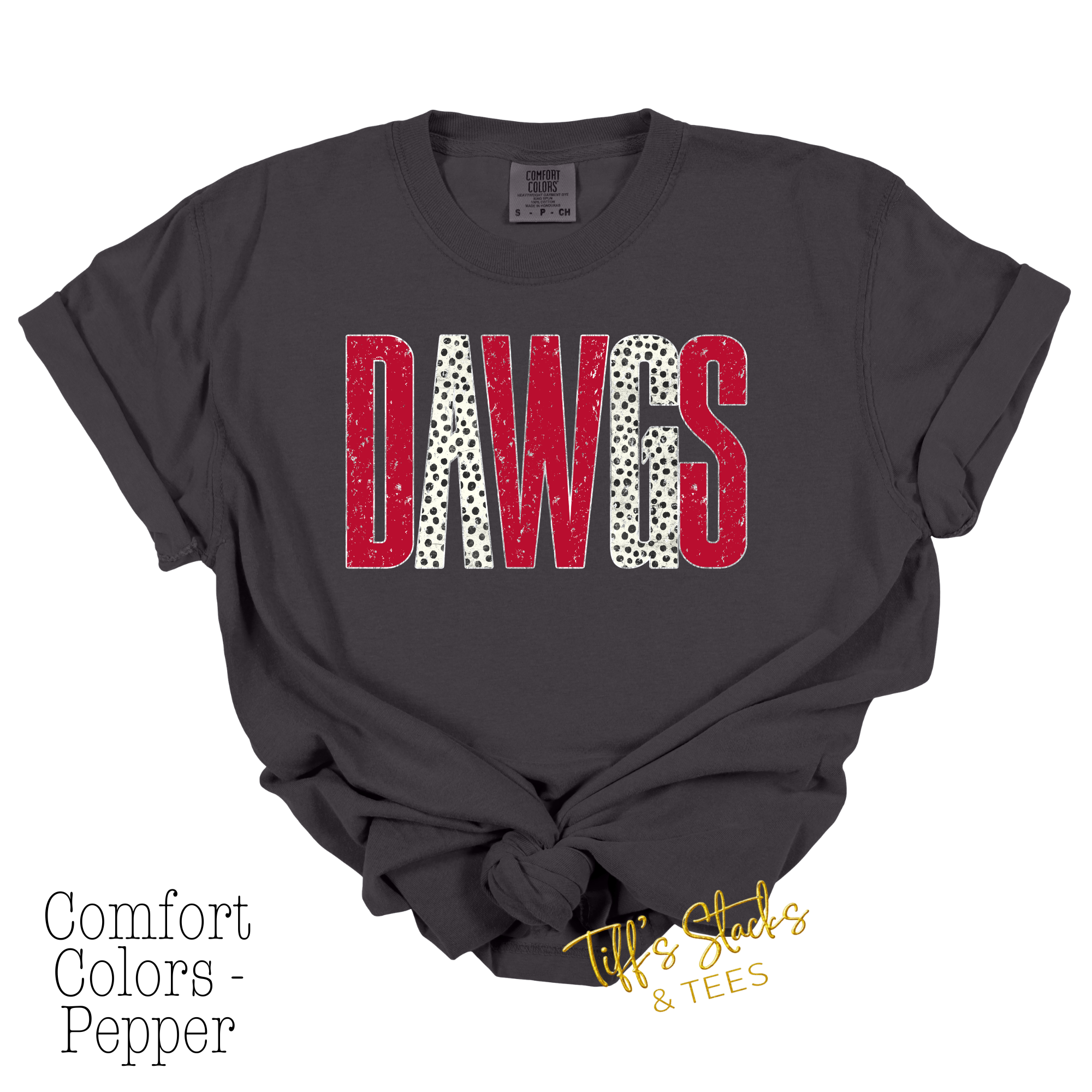 Dawgs Distressed Metallic Dal Dot