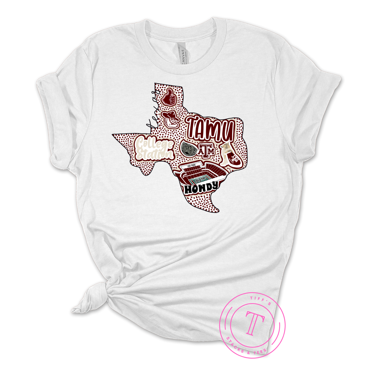 TAMU Aggies Hand Drawn Texas