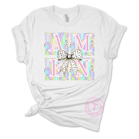 Amen Dalmation Dot Coquette Bow