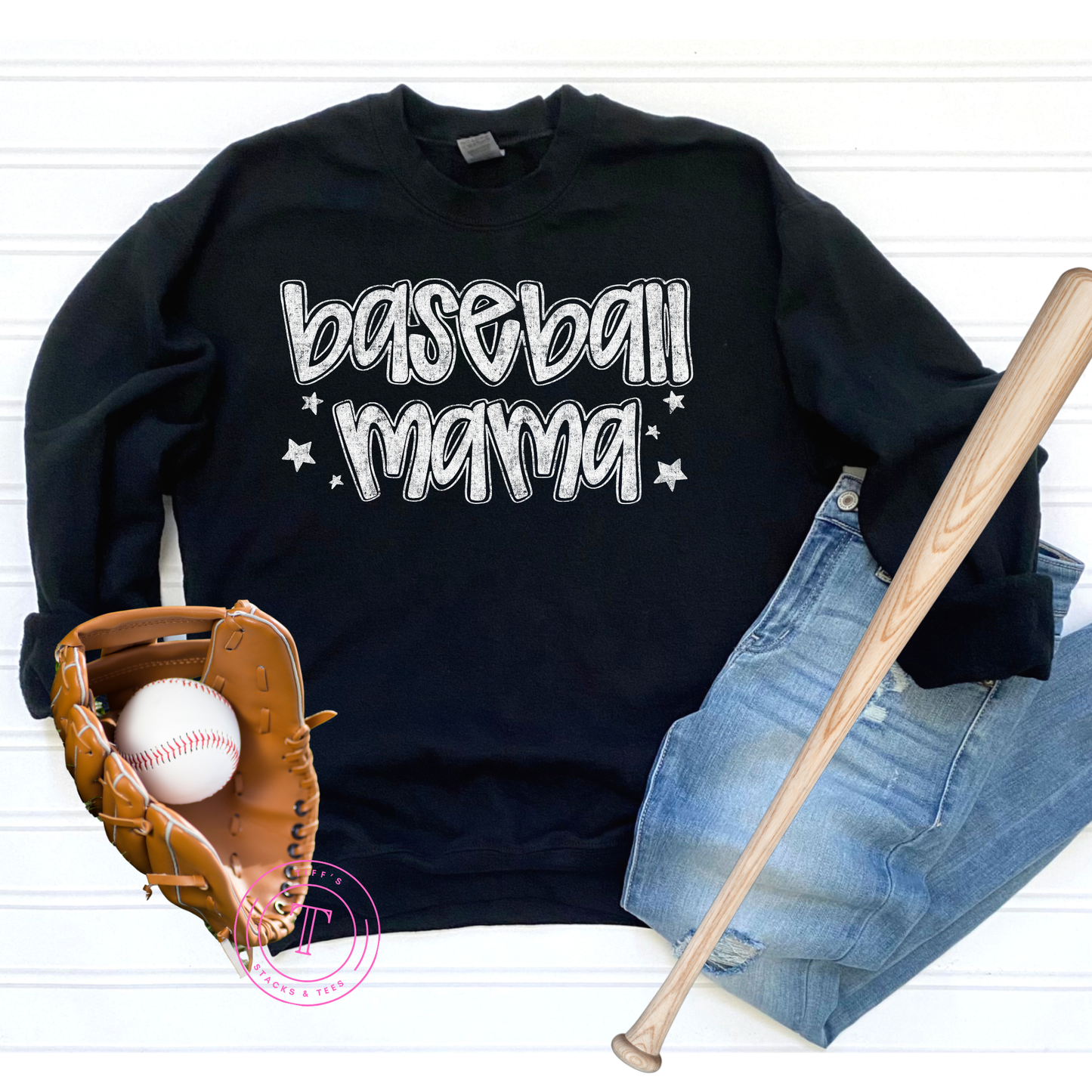 Baseball Mama in Black or White Print