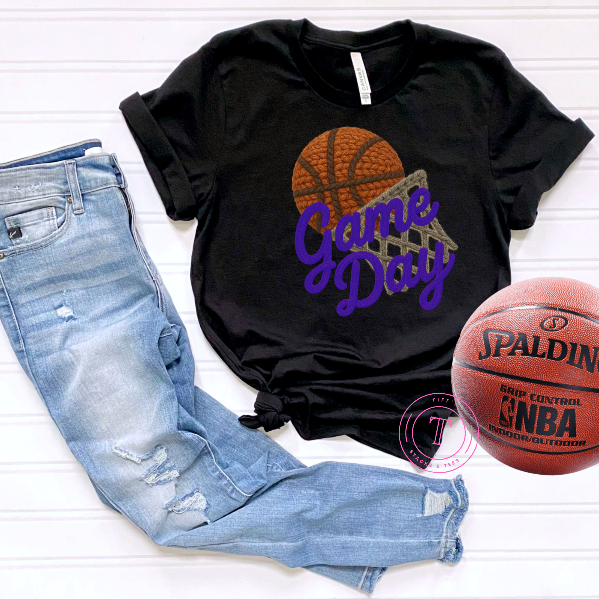 Basketball Game Day (Royal Blue) Faux Yarn