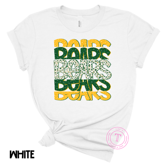 Bears Green & Yellow Stacked