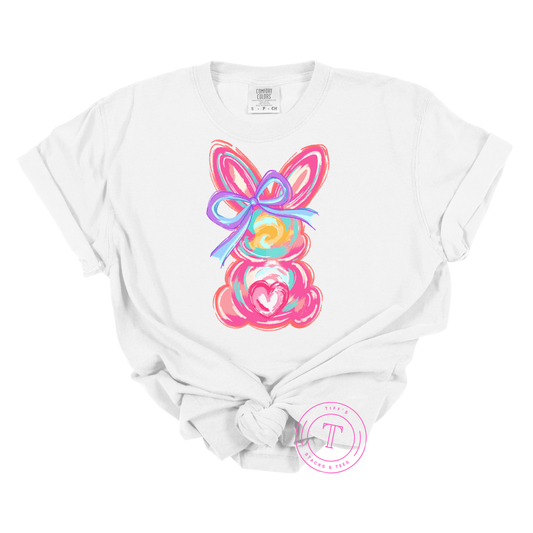 Colorful Brushstroke Bunny Youth