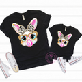 Bubble Blowing Bunny with Dalmation Dot Bow