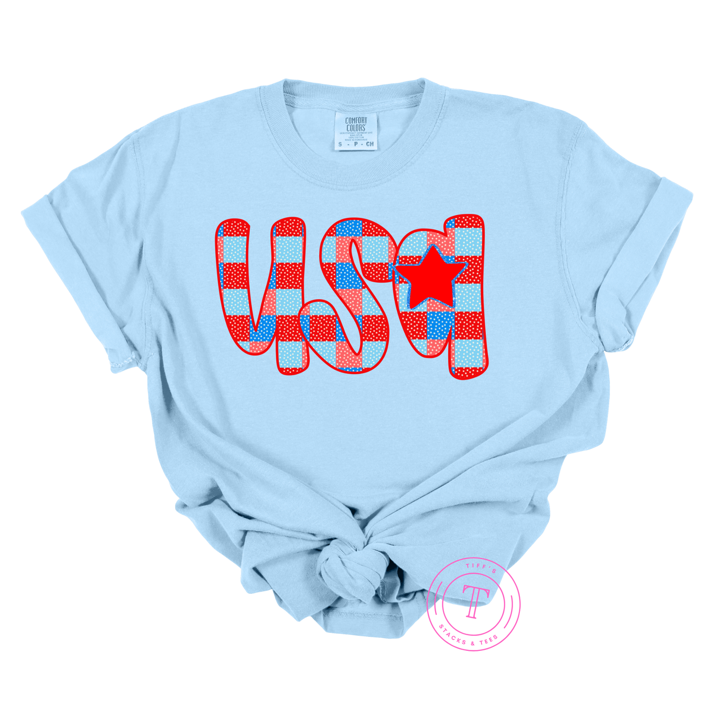 USA Red, White, Blue Plaid