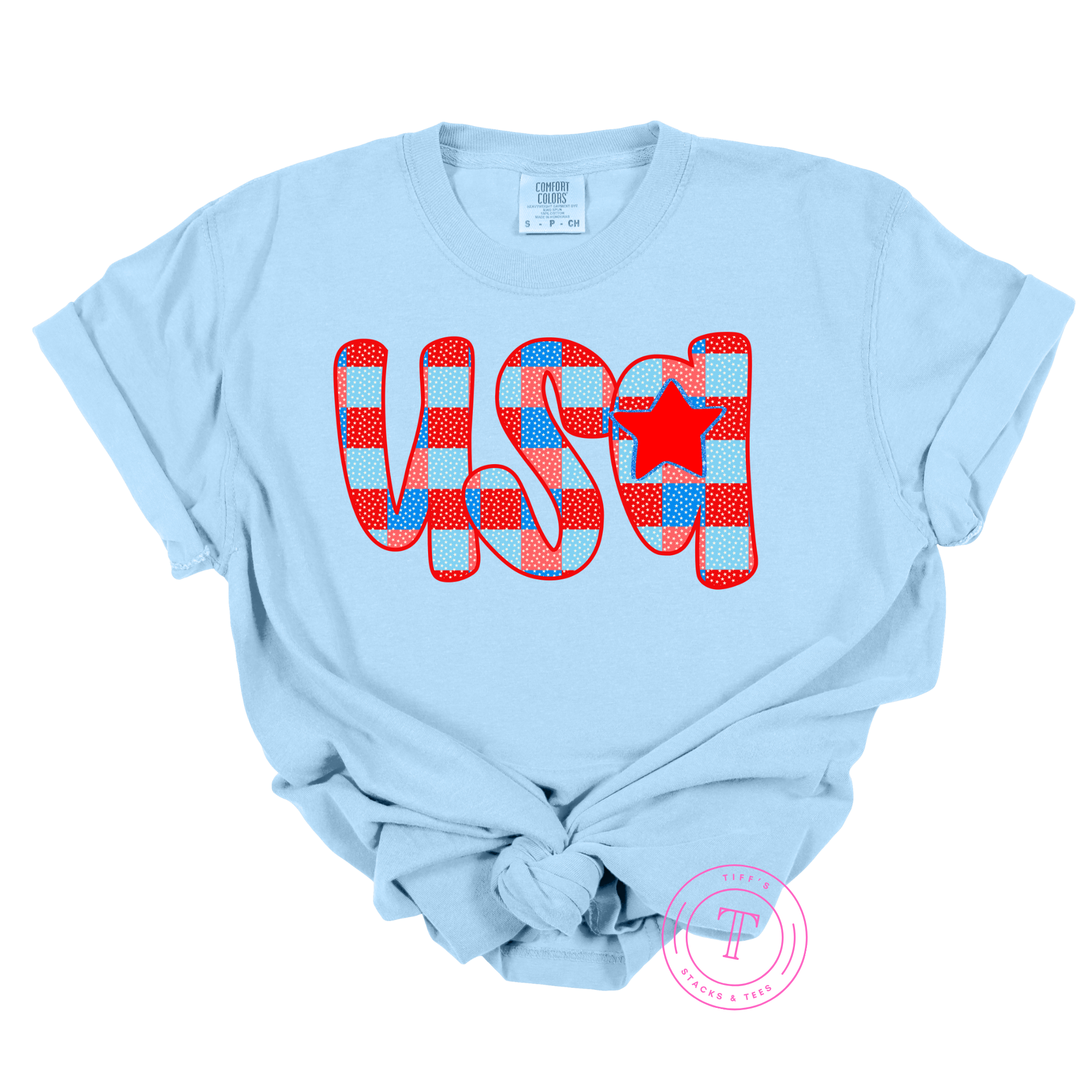 USA Red, White, Blue Plaid
