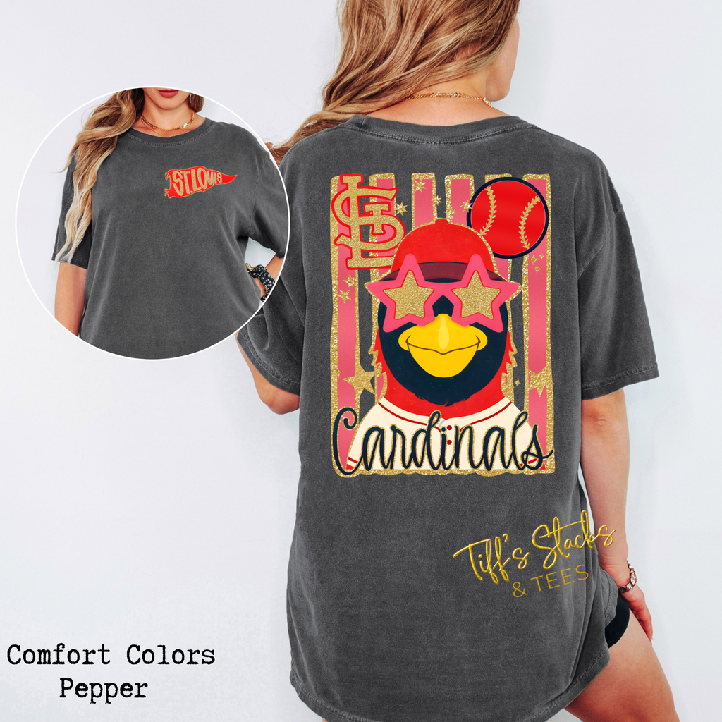 Cardinals Folk Glitz Front/Back