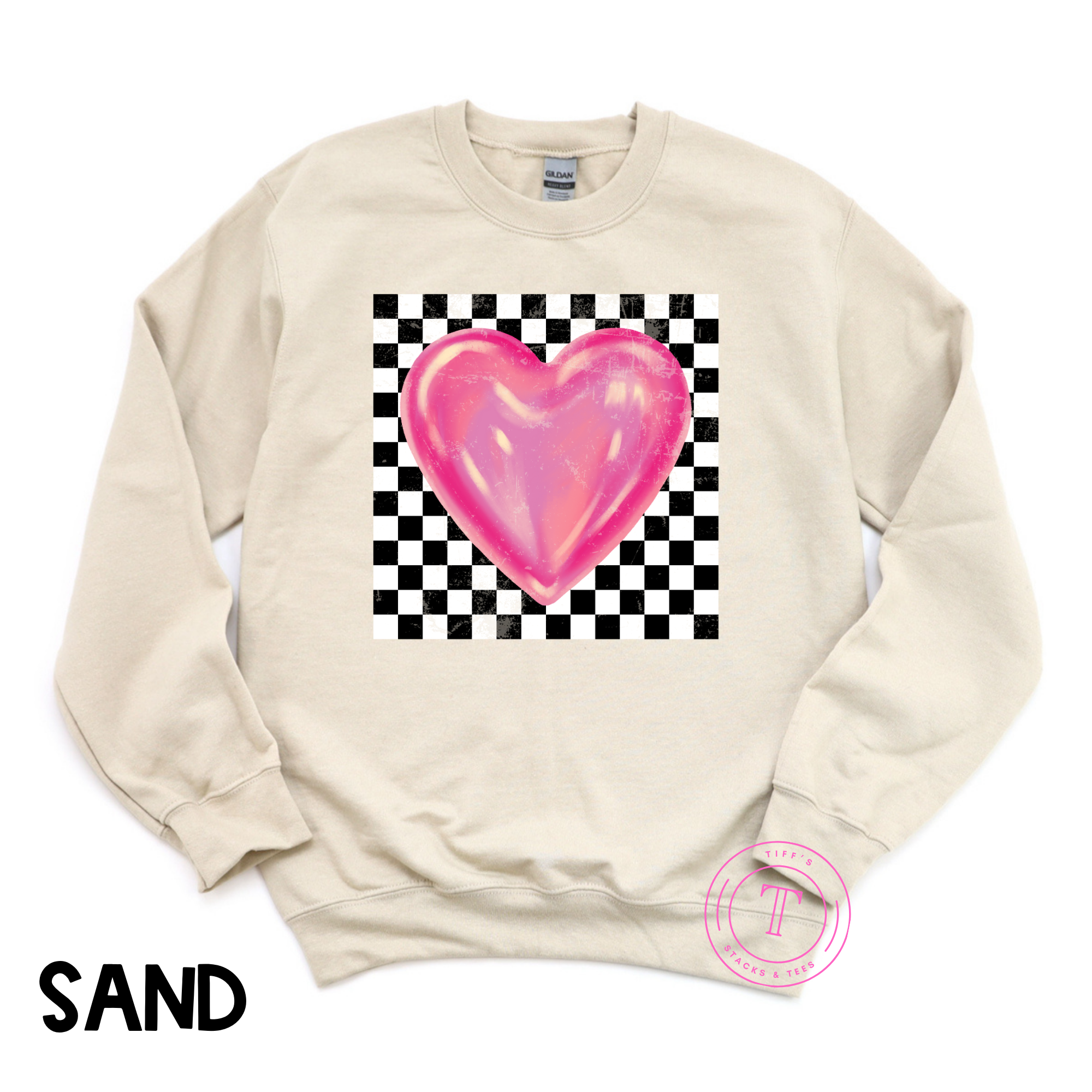 Checkered Pink Heart