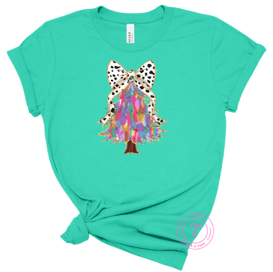 Colorful Multi-Color Christmas Tree Coquette