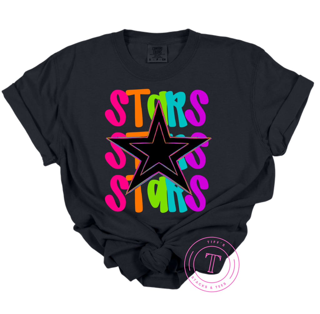 Stars Preppy Neon Mascot