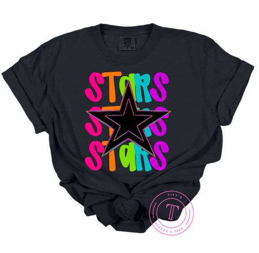Stars Preppy Neon Mascot Youth