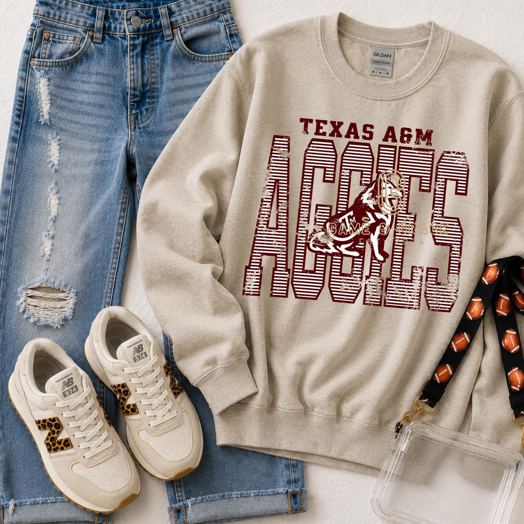 Texas A&M Aggies Striped Vintage Youth