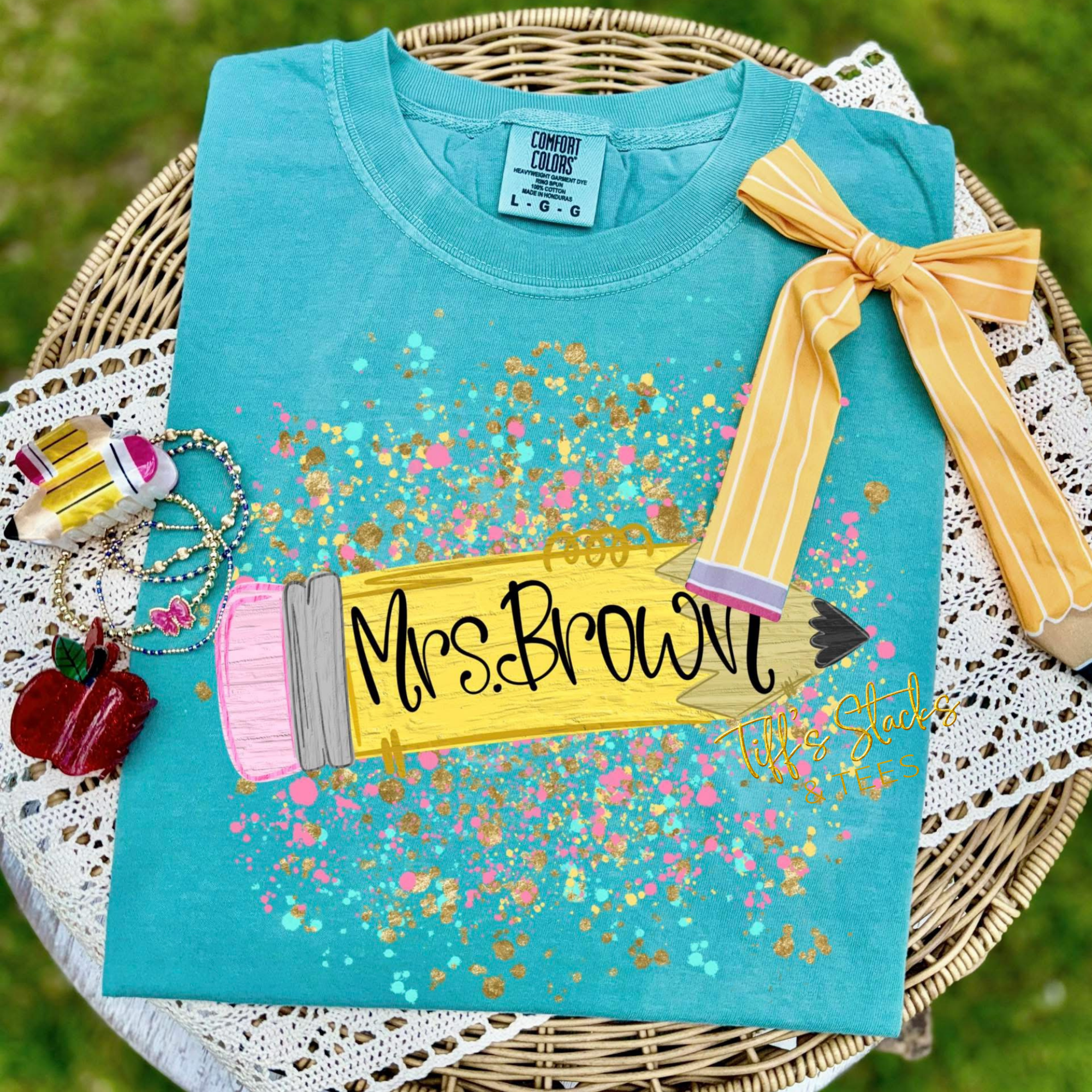 Personalized Pencil w/ Splatter