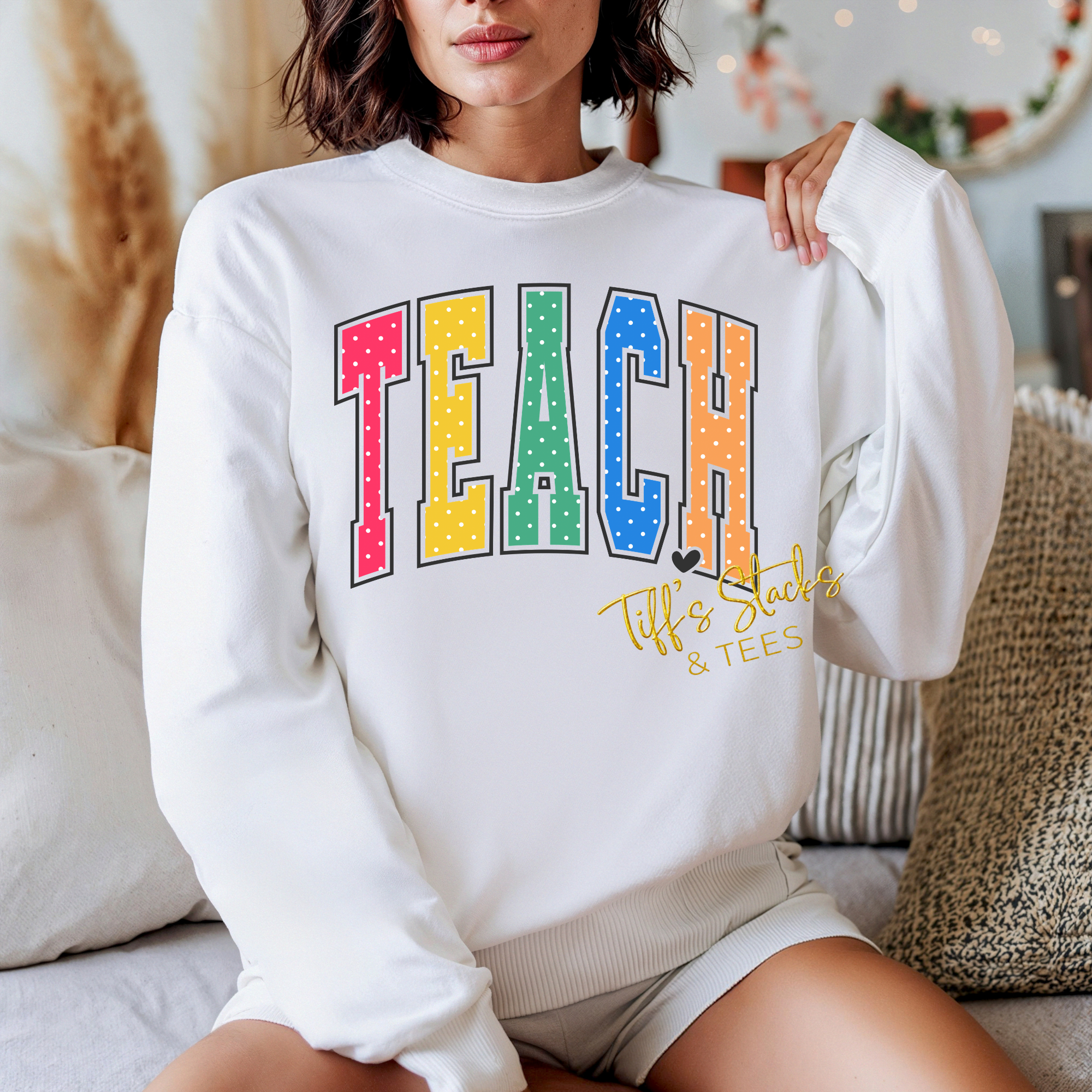 Teach Bright Color Polka Dots