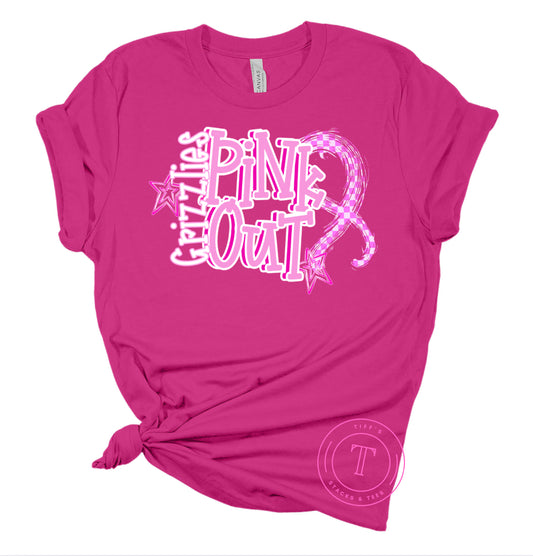 Grizzlies Pink Out Checkered Ribbon