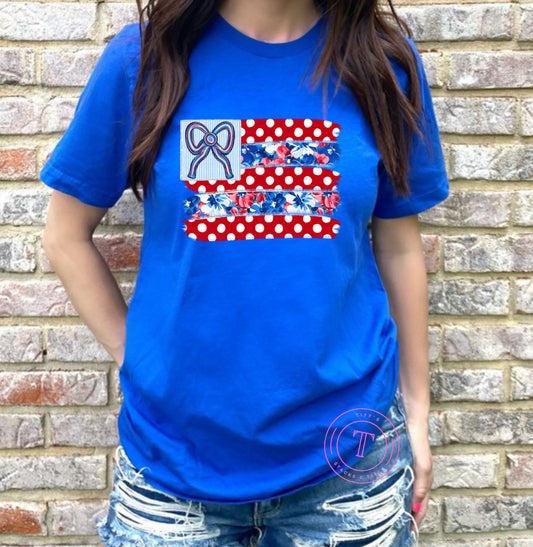 American Flag Floral Coquette