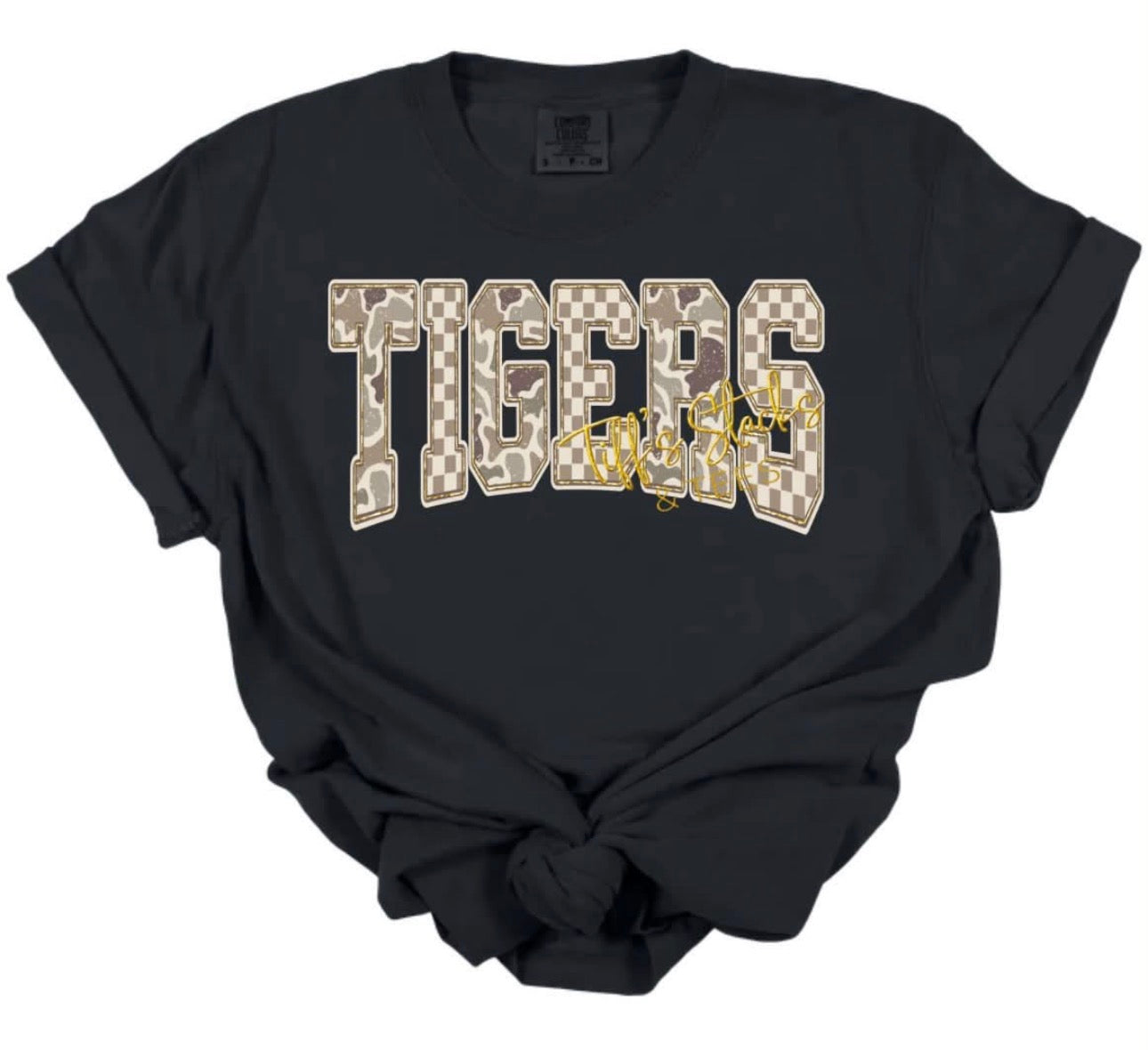 Tigers Camo/Checkered w/ Gold Glitter