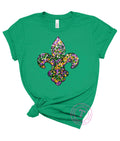 Mardi Gras Fleur De Lis Faux Glitter Youth