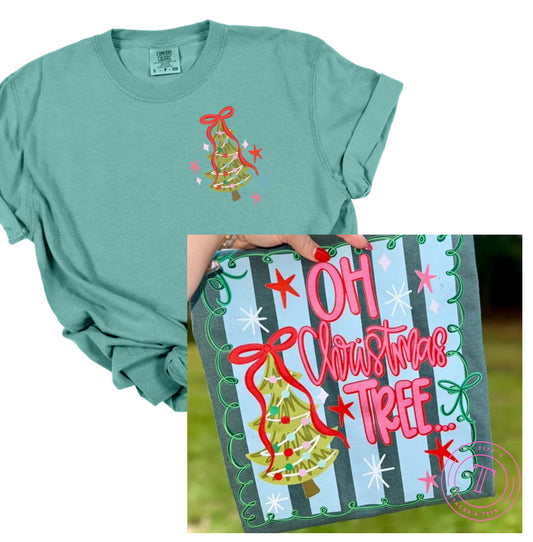 Oh Christmas Tree Preppy Coquette FRONT & BACK