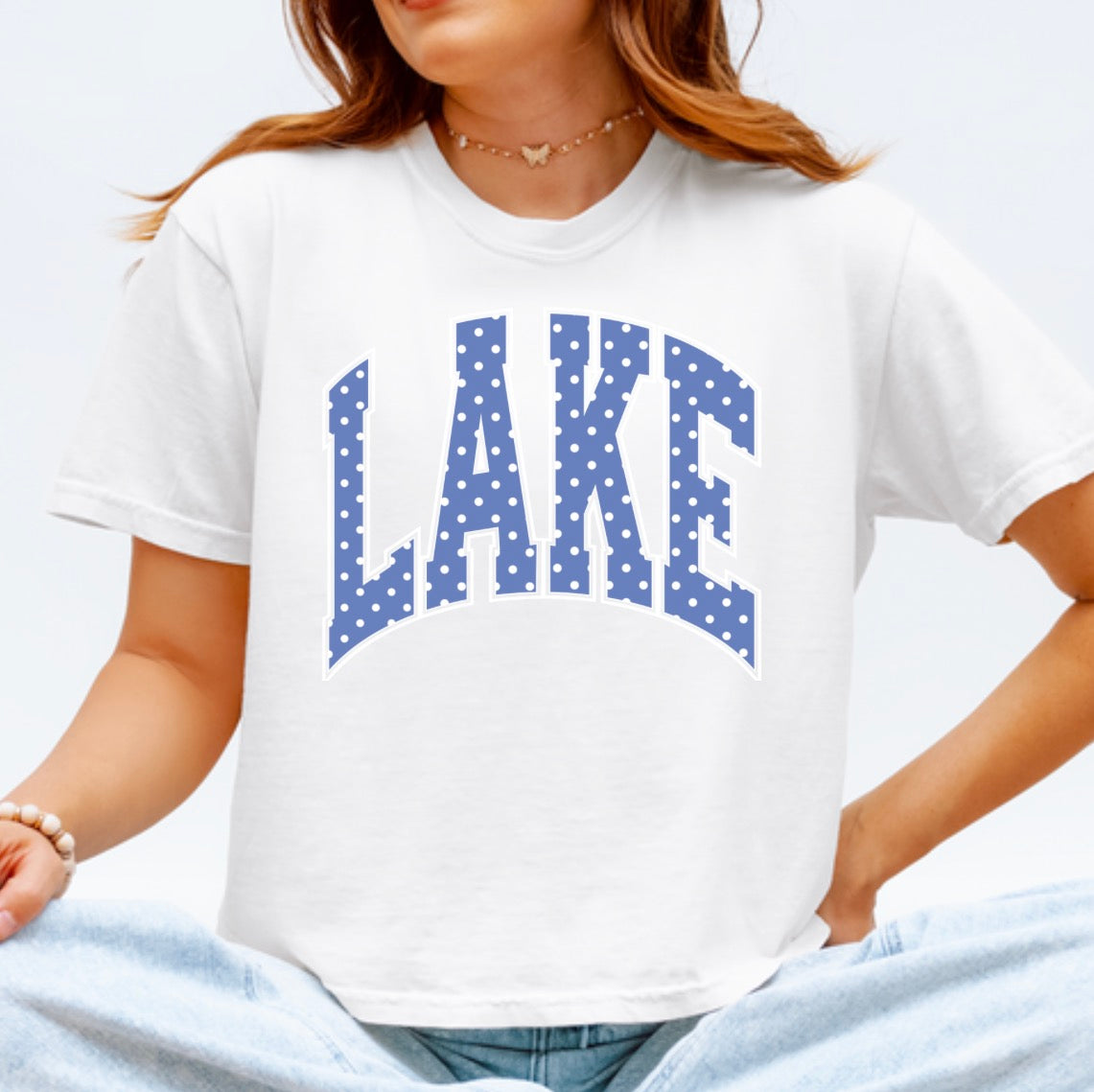 Lake Blue Polka Dot