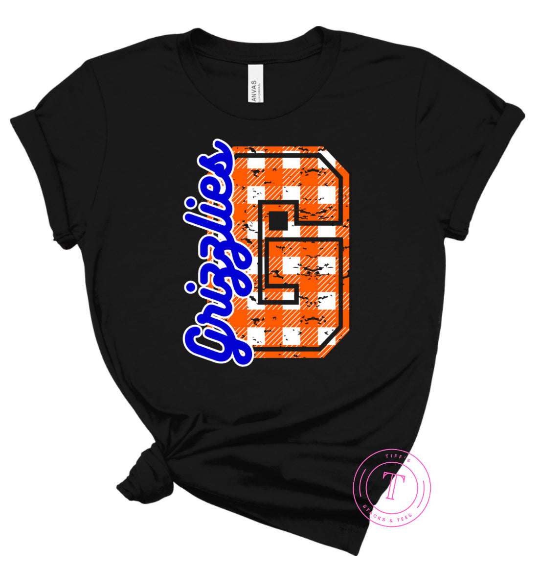 Grizzlies Orange Checkered G Youth