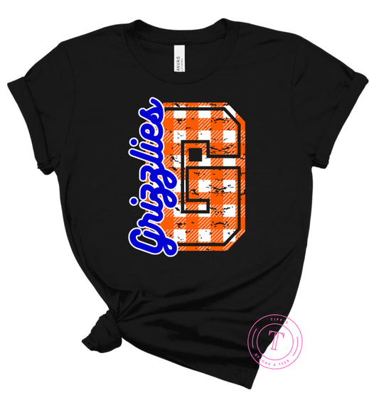 Grizzlies Orange Checkered G Youth