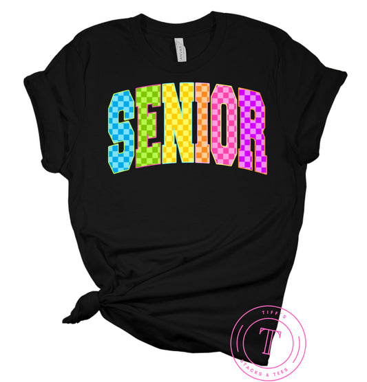 Senior Checkered Neon