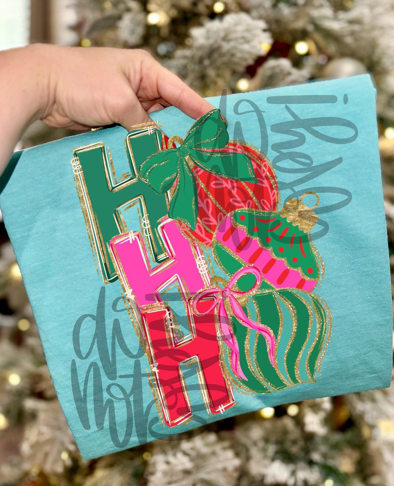 Ho Ho Ho w/ Ornaments