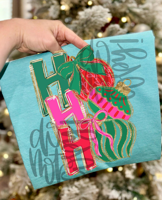 Ho Ho Ho w/ Ornaments