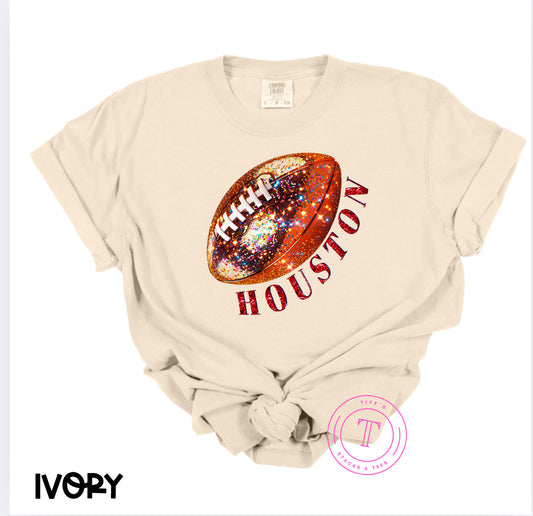 Houston Texans Faux Glitter Football