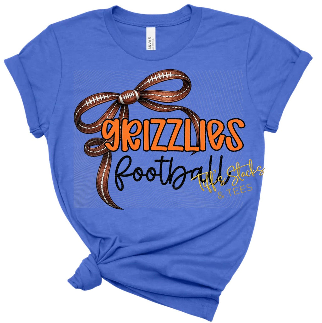 Grizzlies Football Coquette Bow