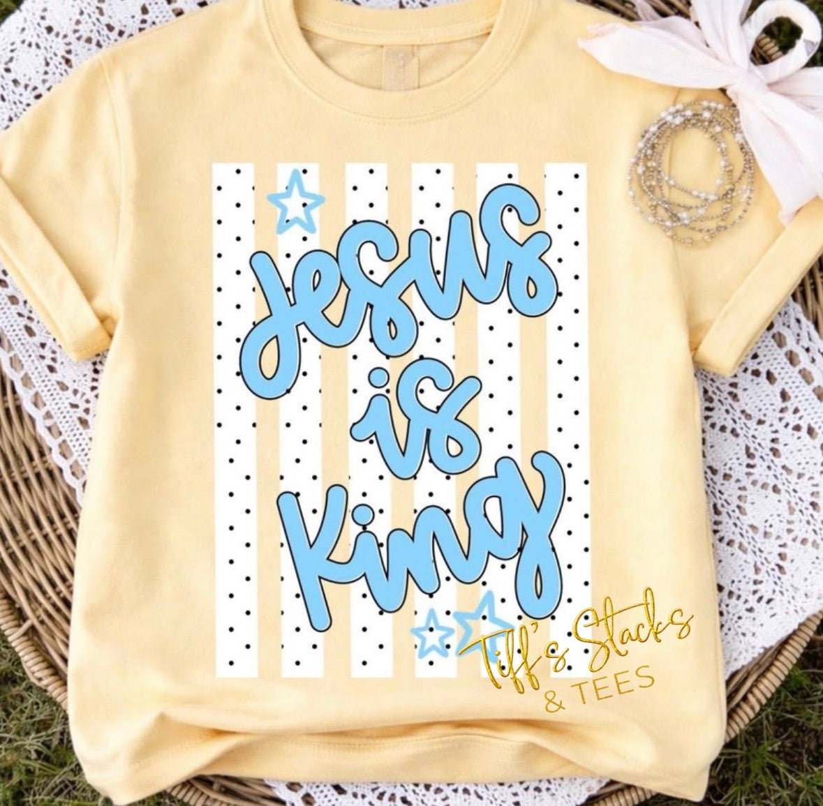 Jesus is King Preppy Stripe