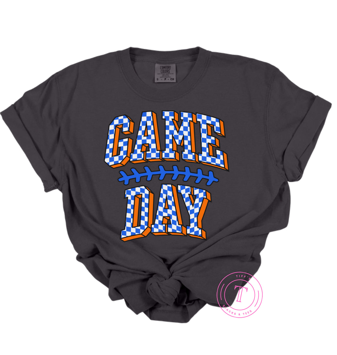 Royal Blue Checkered Game Day Youth