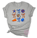 Football Coquette - Royal Blue & Orange