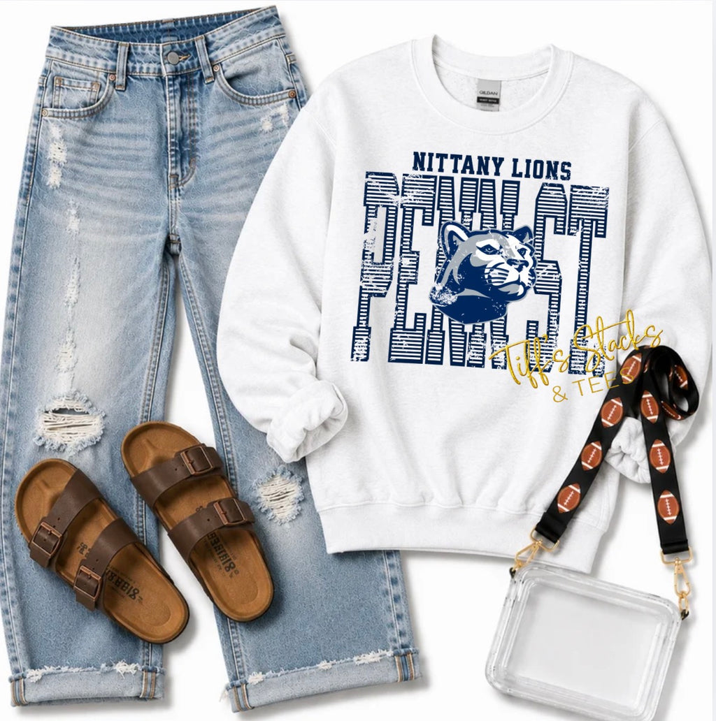Penn St Nittany Lions Striped Vintage