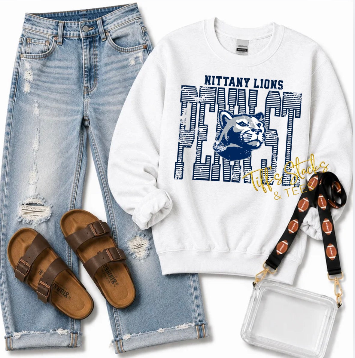 Penn St Nittany Lions Striped Vintage