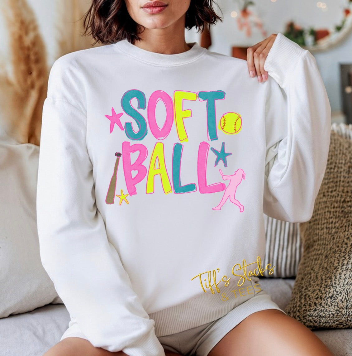 Softball - Pink, Blue, & Yellow