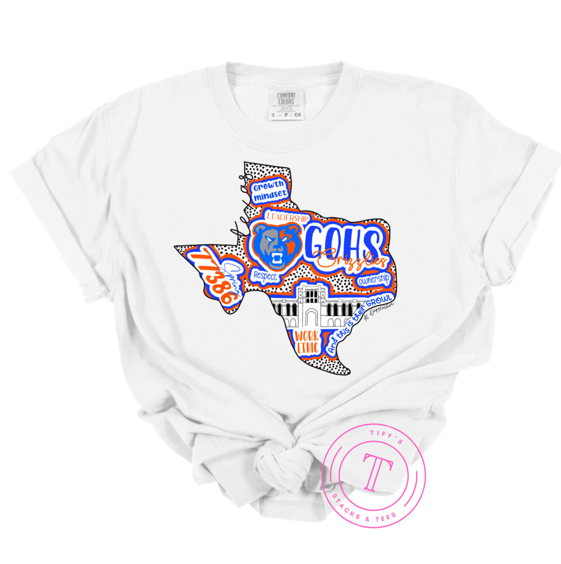 GOHS Grizzlies Hand Drawn Texas