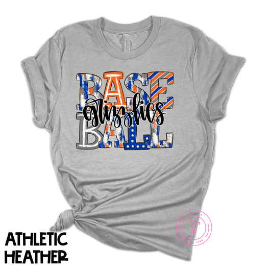 Grizzlies Baseball Hand Lettered Youth