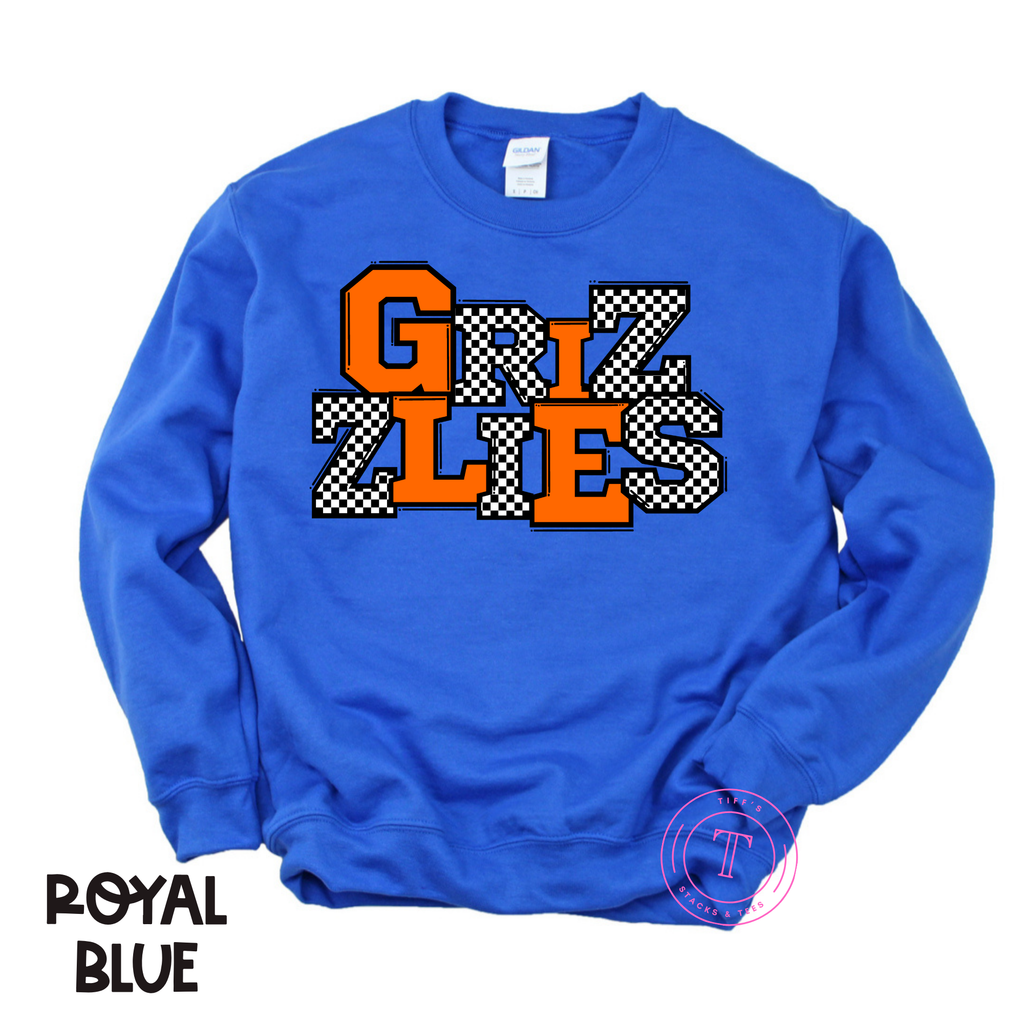 Grizzlies Black/White Checkered Youth