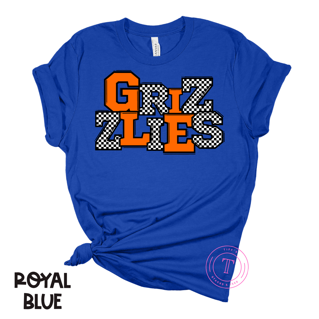 Grizzlies Black/White Checkered Youth