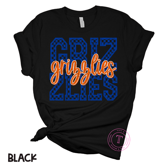 Grizzlies Royal Blue Checkered Youth