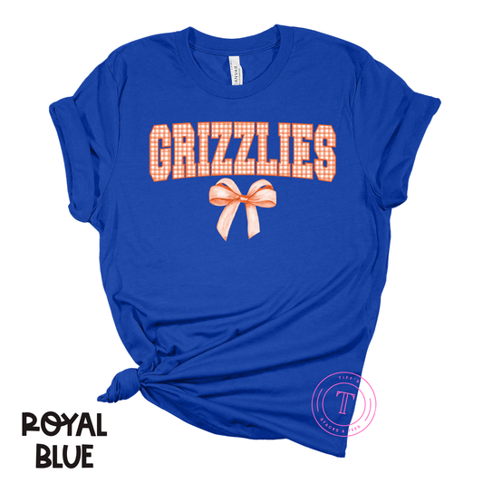 Grizzlies Orange Checkered Coquette Youth