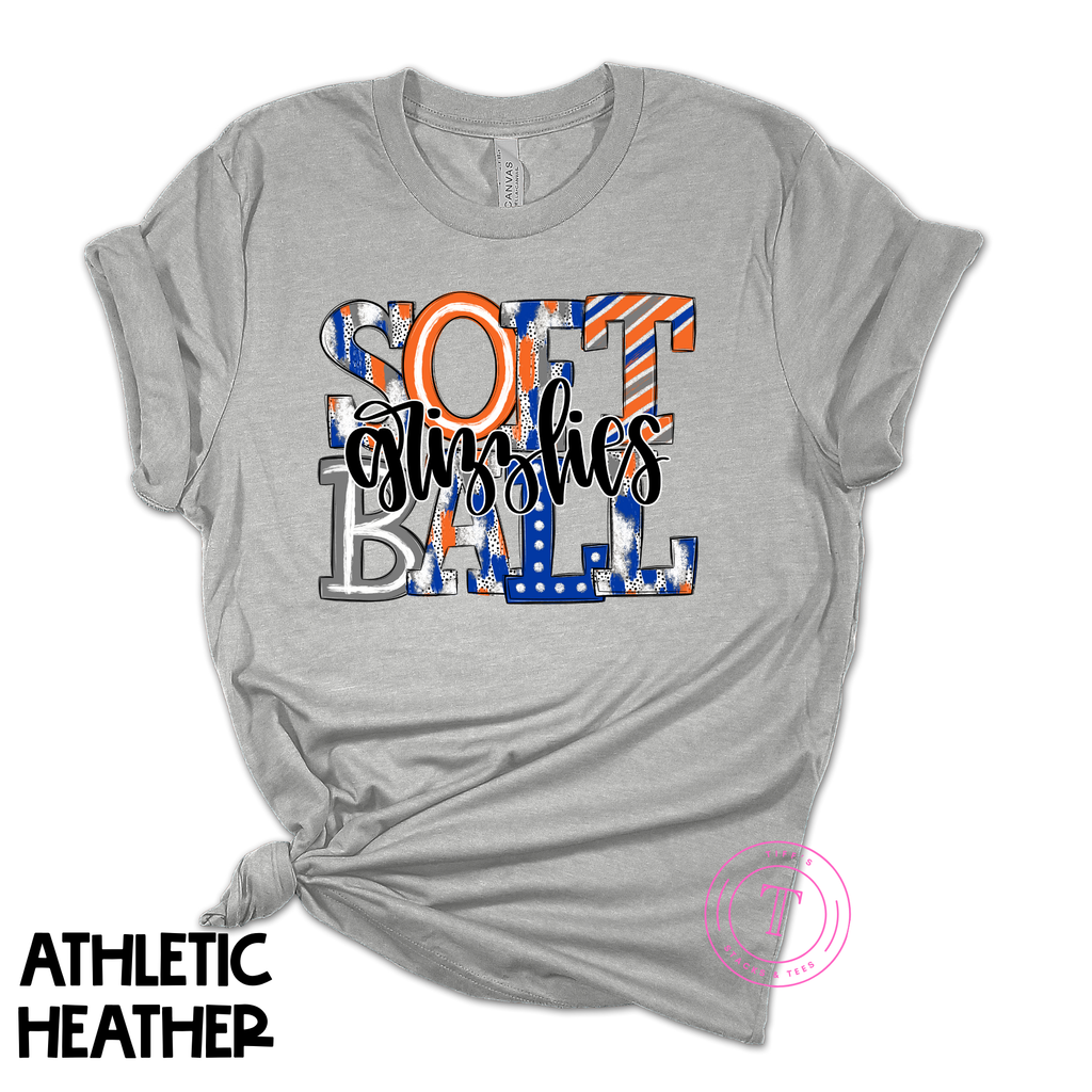 Grizzlies Softball Hand Lettered
