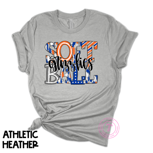 Grizzlies Softball Hand Lettered Youth